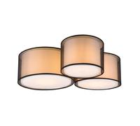 Trio Lighting Plafón Burton, 65x55cm, tres pantallas