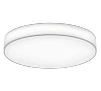 Trio Lighting - Plafón decorativo moderno Lugano, LED integrado 80% ahorro de energía, Material Tela, Color Blanco
