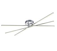 Trio Lighting - Plafón decorativo moderno Tiriac, LED integrado 80% ahorro de energía, Material Metal, Color Níquel mate