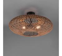 Trio Lighting Plafón Hedda de Sisal y metal
