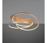 Trio Lighting Plafón LED Darvin, color dorado, metal, plástico CCT