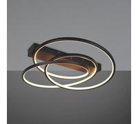 Trio Lighting Plafón LED Darvin, negro, metal, plástico, CCT