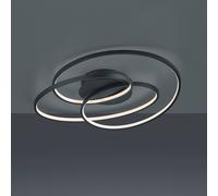 Trio Lighting Plafón LED Gale, 60 cm, negro mate