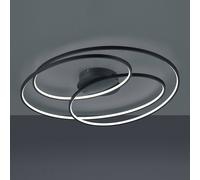 Trio Lighting Plafón LED Gale, 80 cm, negro mate