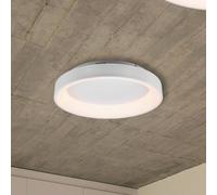 Trio Lighting Plafón LED Girona con control remoto, blanco