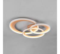 Trio Lighting Plafón LED Granada, marrón, longitud 71 cm, metal, CCT