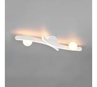 Trio Lighting Plafón LED Napoli, blanco mate, longitud 70 cm, metal CCT