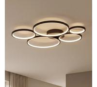 Trio Lighting Plafón LED Rondo, negro mate