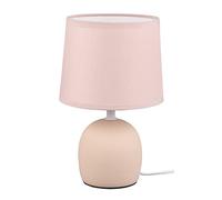 Trio Lighting R50802644 Lámpara de Mesa de Cerámica, Beige, con Pantalla, 26 cm