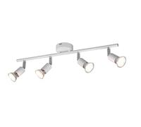 TRIO Lighting R80914031 Foco Sin Bombillas, Blanco Mate, Barra con 4 Luces GU10