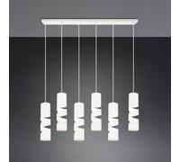 Trio Lighting Stream lámpara colgante, blanco Longitud 100 cm 6 luces metal GU10