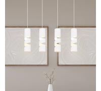 Trio Lighting Stream lámpara colgante, blanco, longitud 80 cm 4 luces metal GU10