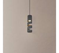 Trio Lighting Stream lámpara colgante, negro, Ø 8 cm, metal, GU10