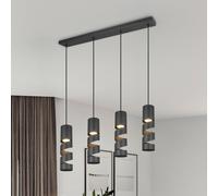 Trio Lighting Stream lámpara colgante, negro Longitud 80 cm 4 luces metal GU10