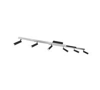 Trio Lighting Zeno LED downlight de techo, 6 focos, aluminio/negro cepillado, metal