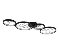 Trio-Leuchten Plafón Granada LED SMD 36 W 3000 K 3250 lm, metal cromado, regulable, 85×60×8,5 cm