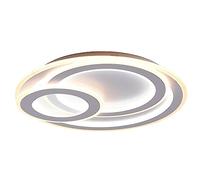 Trio, Plafón, Mita incl. 1 x LED,SMD,74,0 Watt,2700-6000K,9000 Lm. Plástico, Blanco, Cuerpo: Metal, estera blanca Ø:51,0cm, A:7,0cm Mando a distancia,Regulador integrado