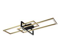 Trio, Plafón, Salinas incl. 1 x LED,SMD,34,0 Watt,3000K,3900 Lm. Cuerpo: Metal, Bronce mate A:100,0cm, L:40,0cm, A:11,5cm Regulable mediante interruptor,IP20,No regulable