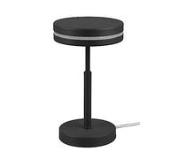 TRIO, Sobremesa, Franklin incl. 1 x LED,SMD,6,0 Watt,3000K,700 Lm. Plástico, Negro, Cuerpo: Metal, Antracita Ø:14,0cm, A:25,0cm Cable de interruptor,IP20,Fuente de luz no reemplazable