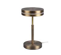 Trio, Sobremesa, Franklin incl. 1 x LED,SMD,6,0 Watt,3000K,700 Lm. Plástico, Negro, Cuerpo: Metal, Bronce viejo Ø:14,0cm, A:25,0cm Cable de interruptor,IP20,Fuente de luz no reemplazable,