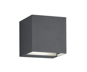 TRIO Wandl. ADAJA, grafito, IP54, 226860242, 6W, 3000K, 480 lúmenes, luminaria de pared, ángulo de luz ajustable