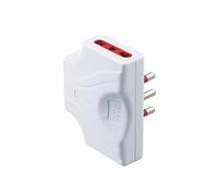 Triple extraplano 10/16A blanco