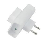 Triplite 3 x 6 A Lateral GEFOLEC - Triple toma compacta - 230 V - Color blanco - Seguridad y practicidad