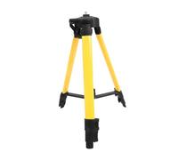 Trípode de Nivel de Vial Ajustable de Acero y Nylon Amarillo | Soporte Magnético, Fuerte Apoyo, 50kg, Altura Regulable, 1, 2m, 1 Juego