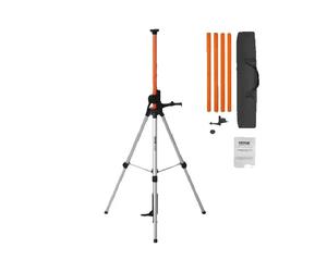 Trípode de nivel láser SucceBuy, montaje de rosca de 1/4 "-20 y 5/8"-11, ajuste de altura de 40,94-133,85 pulgadas con burbuja de nivel y soporte resistente Telescopic
