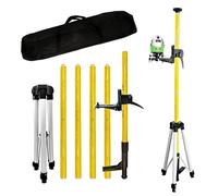 Tripode Nivel Laser 4,2m para Nivel Láser Rotativo y Lineal, Poste Telescópico con Trípode, con Soporte Láser de 1/4 x 20 Pulgadas, Incluye Tuerca Adaptadora de 5/8"-11 (4.2m)