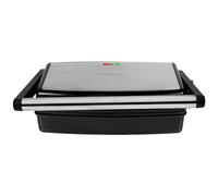 Tristar GR-2859 Parrilla de contacto, superficie de cocinado de 27,5 x 18 cm, se puede abrir 180 grados para usar como parrilla de mesa, 1500 W
