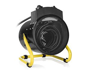 Tristar KA-5061 Calefactor eléctrico, Cerámico, 3 modos, Negro | Protección contra sobrecalentamiento, Modo ventilador de aire fresco, Carcasa de metal, Asa integrada, IP24, KA-5061