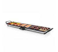 Tristar Plancha eléctrica, 90 x 23 cm, 1800 W, Termostato Regulable | Bandeja recogegrasas extraíble, Asas desmontables de tacto frío, Pies antideslizantes, BP-2669
