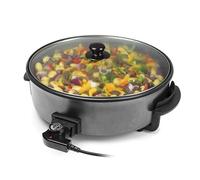 Tristar Sartén Eléctrica XXL, 40 cm de Diámetro, 7,5 L, Tapa Extraíble con Salida de Vapor, Revestimiento Antiadherente, Termostato Ajustable, Asas Frías, PZ-9146