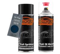 TRISTARcolor Pintura automotriz Set de botes de spray de 2 componentes para Fiat/Lancia 687B Blu Dipinto Di Blu Perl/Verde Ottania Perl