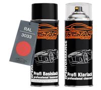 TRISTARcolor RAL 3033 Perlrosa Perl spray de pintura + barniz satinado | Kit capa de base + barniz, aerosoles 400 ml, de secado rápido