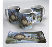Tritó Design Taza de cerámica con impresión de Mi Vecino, personaje de animación con llavero (Arbol artistico)