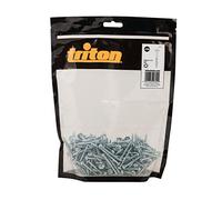 Triton 447177 Tornillos Galvanizados con Cabeza de Arandela y Rosca Gruesa, Plata, Set de 250 Piezas