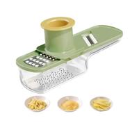 Triturador De Ajo Agarre Fácil Rallador De Verduras Con Contenedor | Multifuncional Triturador De Ajo Para Verduras Alimentos Fruta Zanahoria Almendra Cocina Restaurante Apartamento Verde