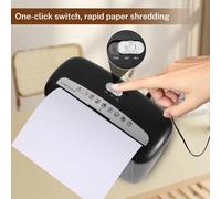 Trituradora de Papel Pequeña de Escritorio, Mini Trituradora Eléctrica para Oficina y Hogar, Cortadora de Papel en Tiras # 20 Negro