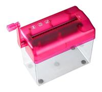 Trituradora de Papel Rojo para Oficina Pequeña Manual y Hogar | Diseño Manual, Protección Secundaria de Archivos, Plástico y Metal, Ligera, Estilo Simple y Uso Diario