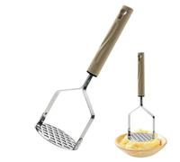 Trituradora de patatas de acero inoxidable, herramienta de prensa de alimentos de mano, antideslizante, agarre ergonómico, utensilio de cocina manual, patatas adecuadas, frutas, verduras, cocina caser