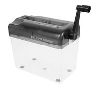 Trituradora Manual de Escritorio para Papel y Recibos, Negra | ABS y Acero Inoxidable, a Mano, para Oficina y Manualidades, Portátil y Resistente