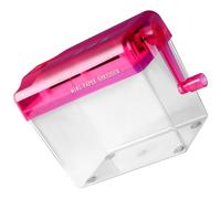 Trituradora Manual de Papel de Escritorio, Mini, Roja, Portátil | Plástico y Metal, Uso en Oficina y Sistemas Financieros, Diseño Simple y Elegante, Ligera y Fácil de Usar