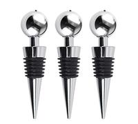 TRIXES Tapones de vino para botellas- Tapones de champán - Paquete de 3 tapones de botellas de acero inoxidable selladores - Accesorios de cocina - Accesorios de barra - Selladores de vacío