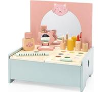Trixie: Mesa de maquillaje de madera, juguete educativo, mesa de maquillaje de madera, juego de roles