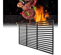 TRMLBE Barbacoa de Hierro Fundido Esmaltado 60 x 40 cm - Barbacoa de Hierro Fundido Rectangular - Barbacoa de Gas, Color Negro