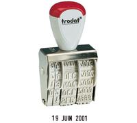 Trodat 1000 - Sello de mes abreviado con fecha clásica, tamaño 3 x 19 mm (versión francesa)