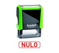Trodat 4911 Printy Sello Fórmula Comercial con Texto Español NULO, entintaje automático, Tamaño de la Placa de Texto 37 x 14 mm, Rojo