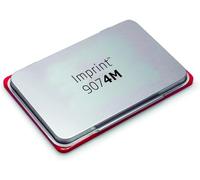 Trodat 9074M Imprint - Almohadilla de tinta de color rojo a base de agua para sellos manuales, tamaño grande, 160 x 90 mm, estructura de metal y plástico